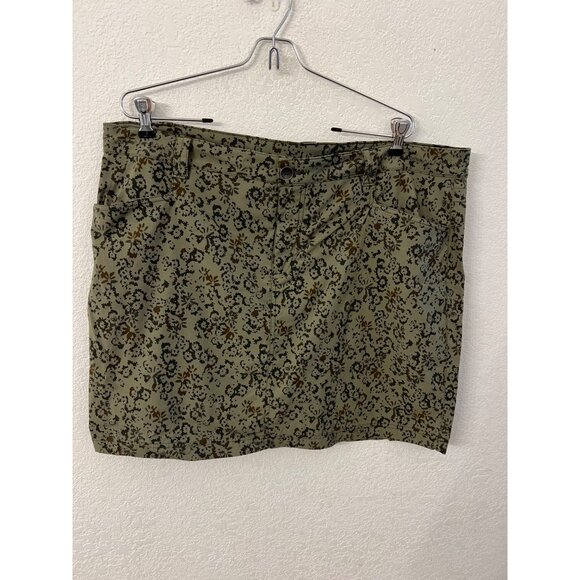 Eddie Bauer Womens Floral Print Skirt Size 18 Nylon Spandex Blend Machine Washab - Picture 1 of 7